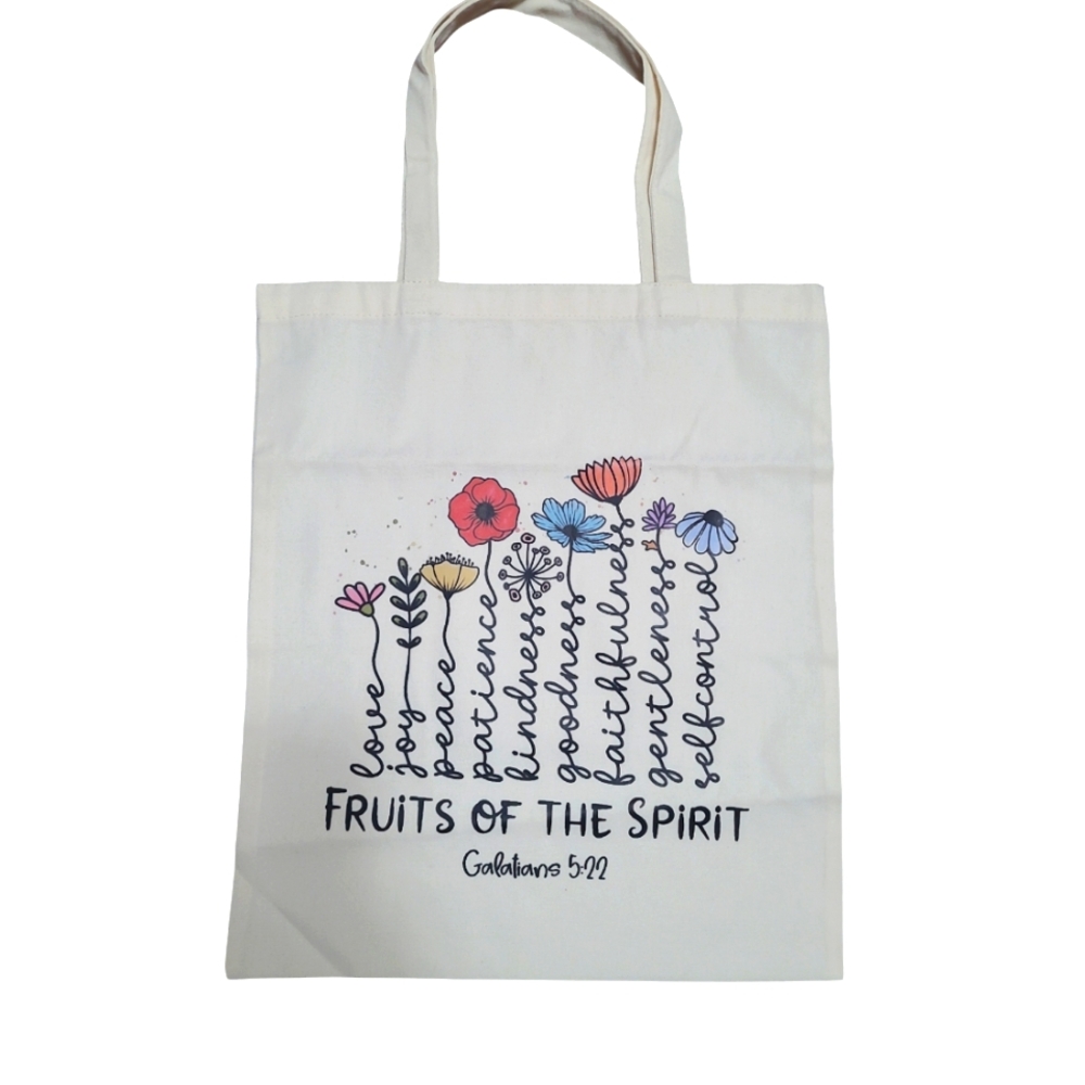 Christian Floral Tote Bag